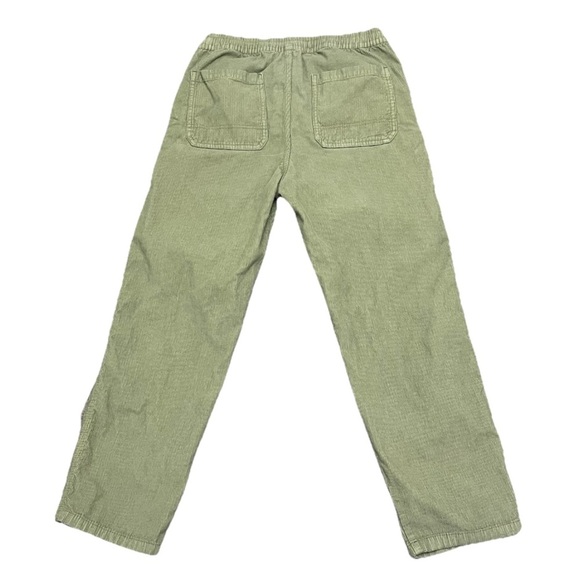 Cotton On Elastic Workman Pant Green Corduroy Straight Forest Preppy Fishermen M - Picture 2 of 7